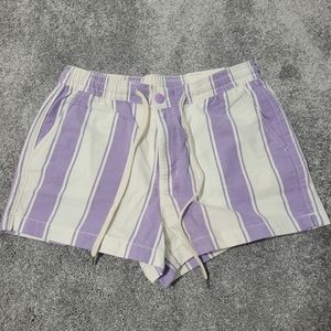 American Eagle Lavender Stripe Shorts
